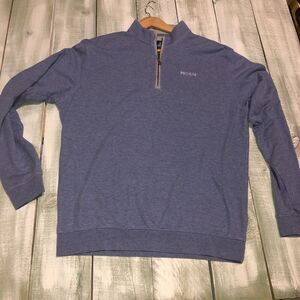 Johnnie O 1/4 Zip Pullover Men's L Blue Performance Moisture Wicking Golf